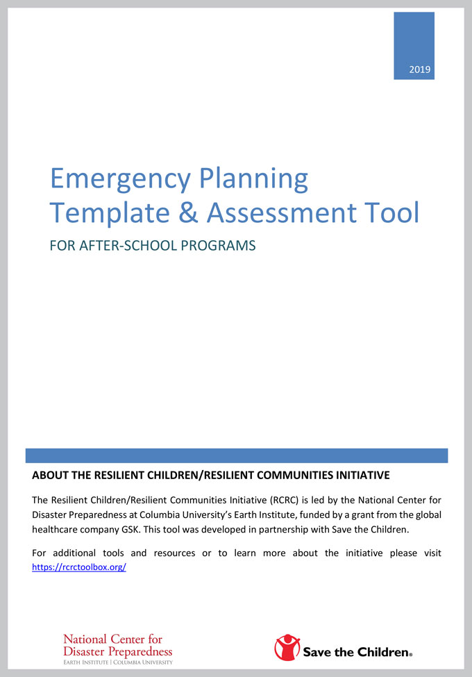 emergency response plan template